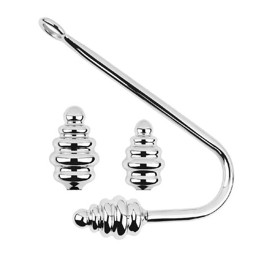Anal Screw-in Hook Ribbed 8826 GreatBenefit Set 0725